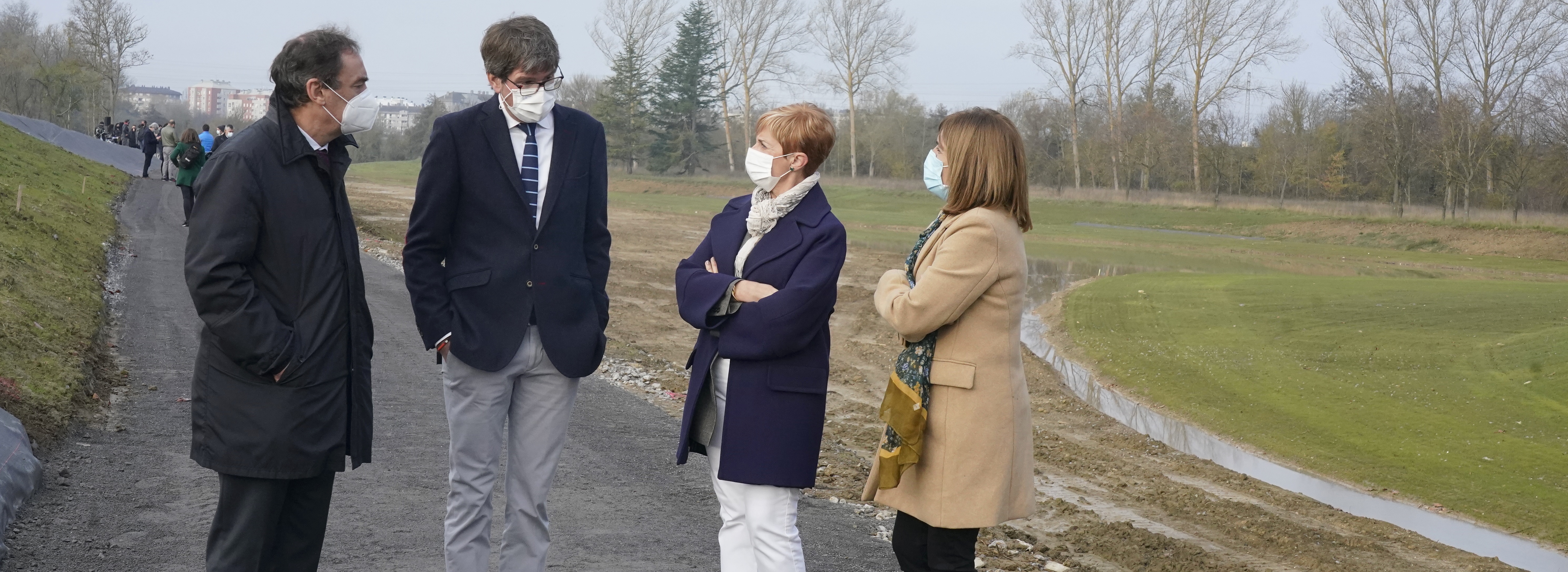 Visita a las fase II de las obras de defensa ante inundaciones del Zadorra 